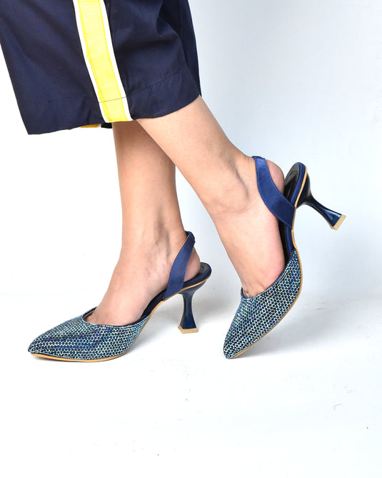 SWISS 3M Slingback Ankle Strap Heels