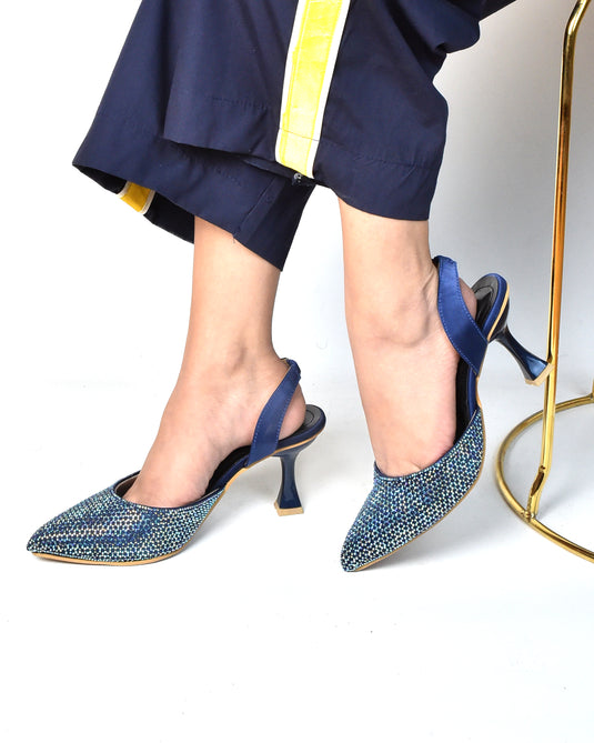 SWISS 3M Slingback Ankle Strap Heels