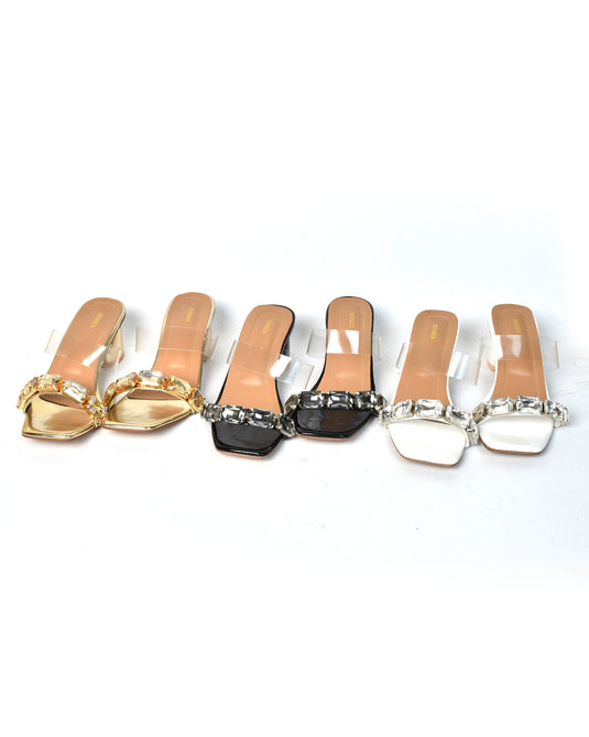 CRYSTAL 08 Transparent Block Heels