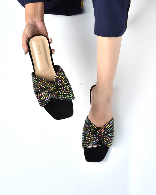 SWISS 5 B Open Toe Flats