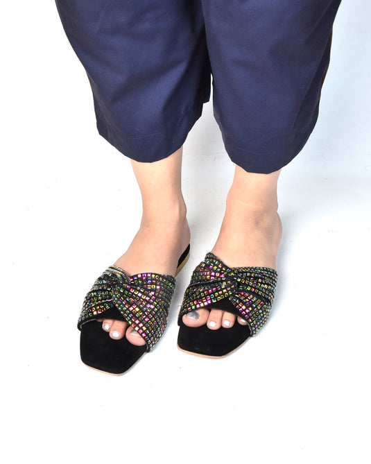 SWISS 5 B Open Toe Flats