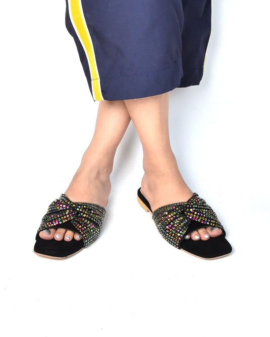 SWISS 5 B Open Toe Flats