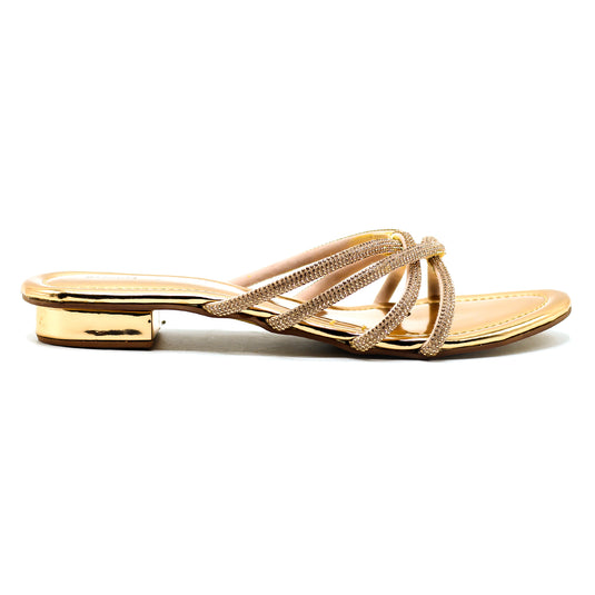 GLORY01 gold metallic sandals
