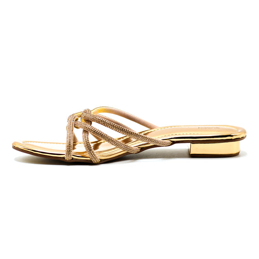 GLORY01 gold metallic sandals