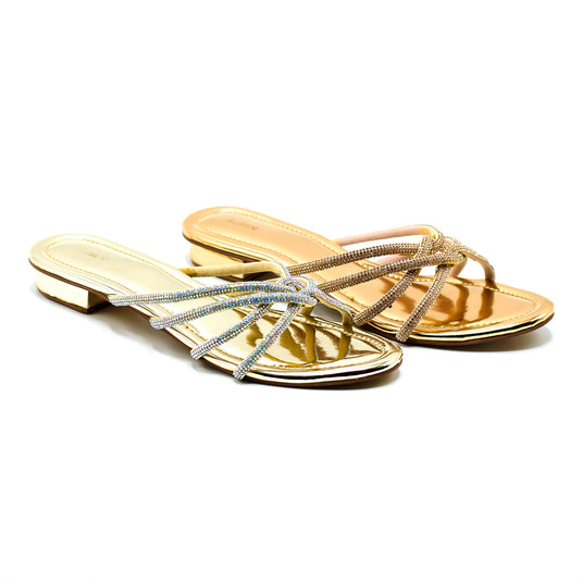GLORY01 gold metallic sandals