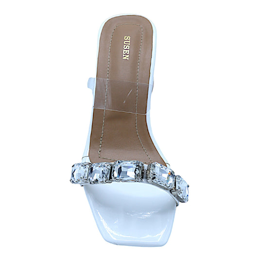CRYSTAL 08 Transparent Block Heels