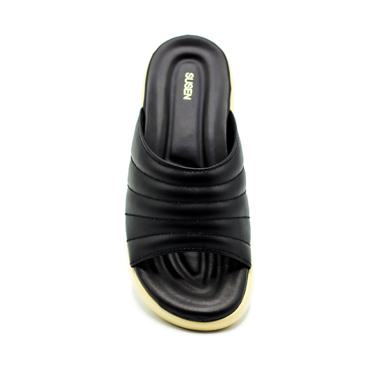 Best orthopedic sandals - black DOCTOR 0018 top view.