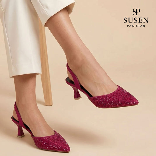 SWISS 3M Slingback Ankle Strap Heels