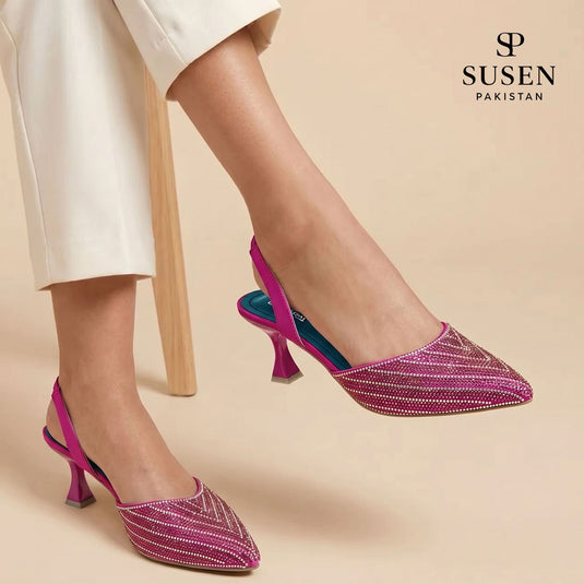 SWISS 3P Pink Pointed Toe Sandals