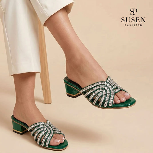 QUEEN 001 Block Heel Sandals