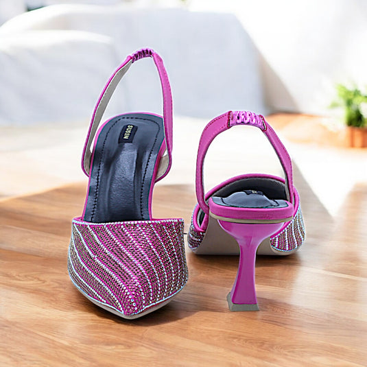 Comfortable Swiss 3P pointed toe pink sandals, blending style and durability.