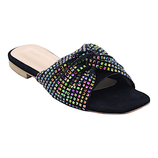 Fashionable Swiss 5B open toe flats, blending elegance and comfort.