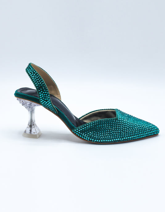 buy swiss 003 slingbac heels in green