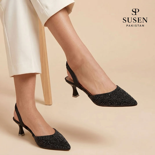 SWISS 3M Slingback Ankle Strap Heels
