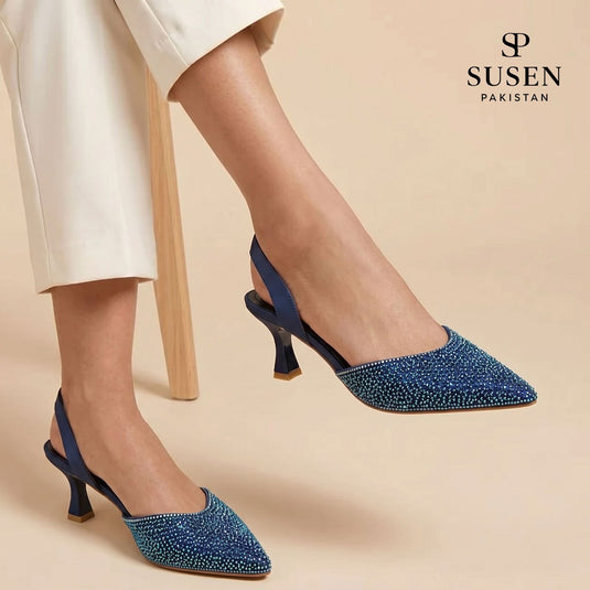 SWISS 3M Slingback Ankle Strap Heels