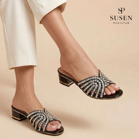 QUEEN 001 Block Heel Sandals